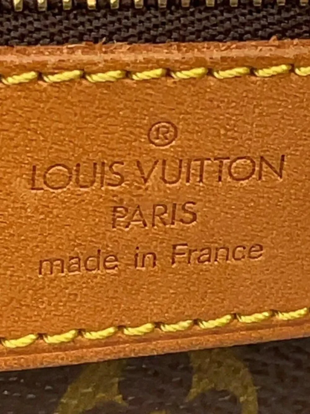 Authentic Louis Vuitton Sac Shopping Monogram Tote Bag Vintage Brown Leather